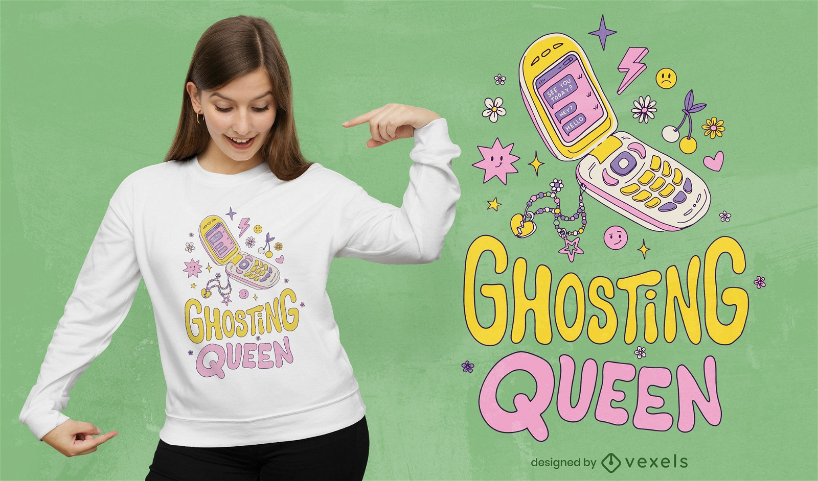 Design engraçado de camisetas com fantasmas anti-namorados
