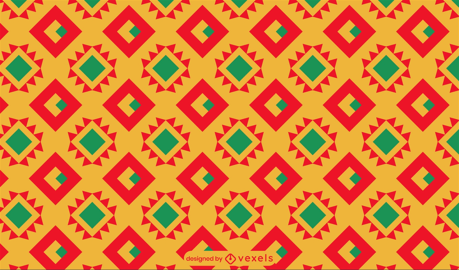 Kwanzaa Rautenform Musterdesign