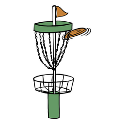 Green Disc Golf Basket Png & Svg Design For T-shirts