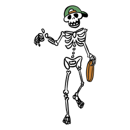 Esqueleto com tampa e disco Desenho PNG