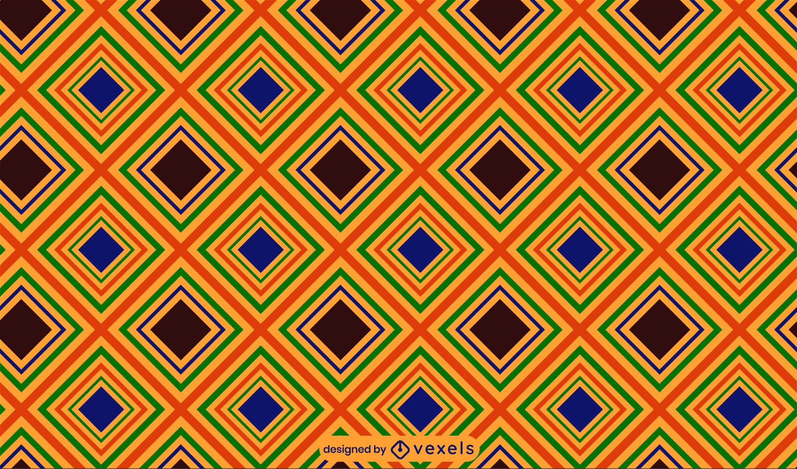 Desenho de padrão de quadrados Kwanzaa