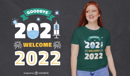 Vaccine goodbye 2021 t-shirt design