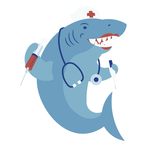 Nurse shark flat PNG Design