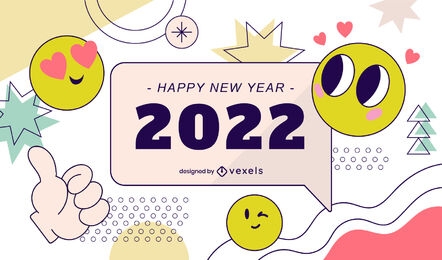 Cool new year background design 