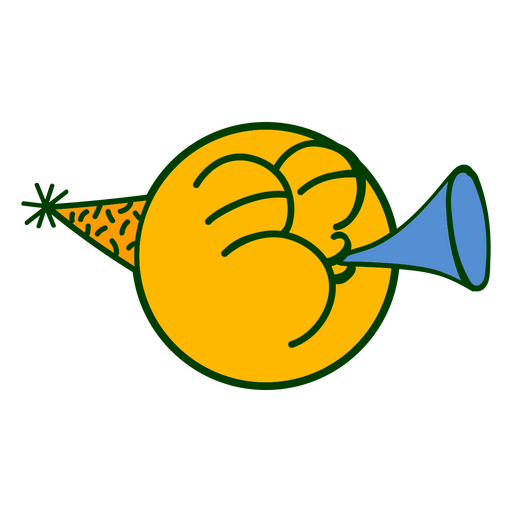 Emoji color stroke party PNG Design
