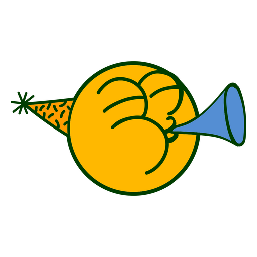 Festa de traçado de cor emoji Desenho PNG