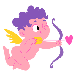 Cupido fofo com flecha Desenho PNG