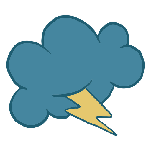 Icono de color de tormenta eléctrica