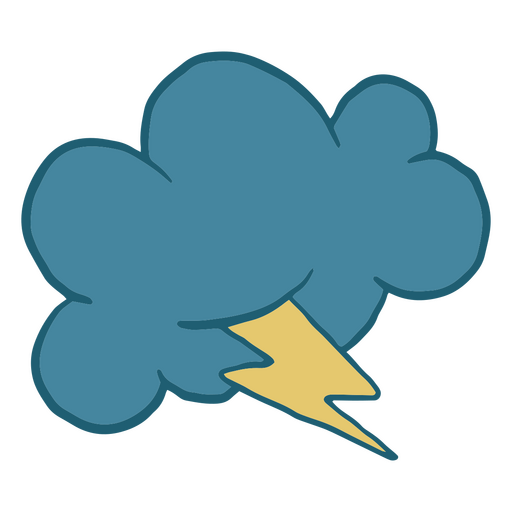 Icono de color de tormenta eléctrica Diseño PNG