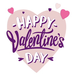 Letras del corazón del día de San Valentín Diseño PNG
