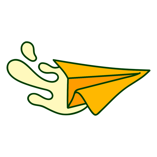 Flying Paper Airplane PNG Design