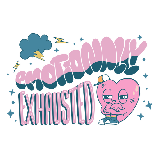 Emotionally Exhausted Heart Design