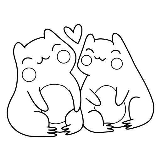 Liebe Frösche Charakter PNG-Design