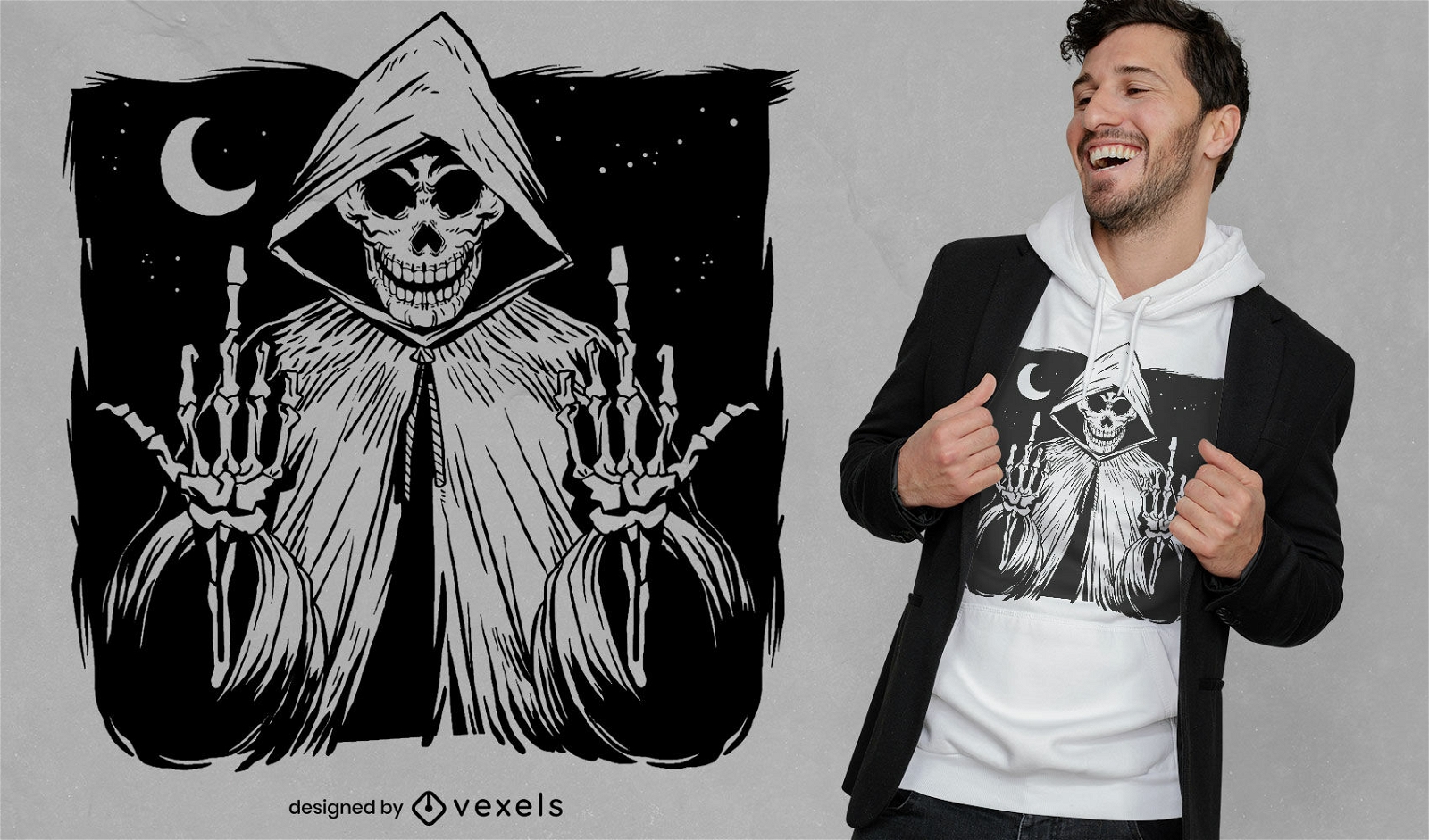 Grim reaper creature t-shirt design