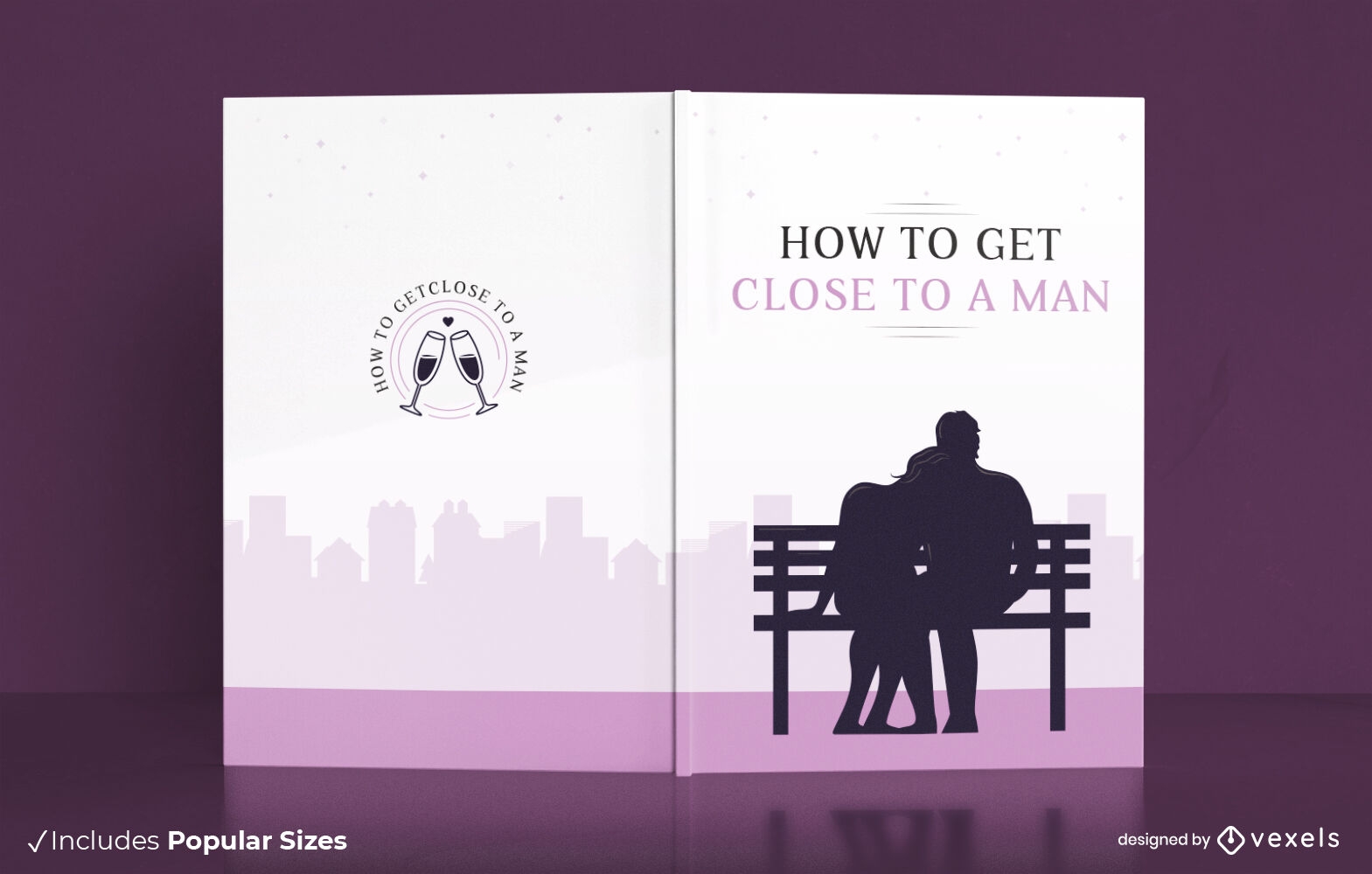 Couple in a bench book cover design
