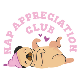 Cita del amante de la siesta del perro Diseño PNG