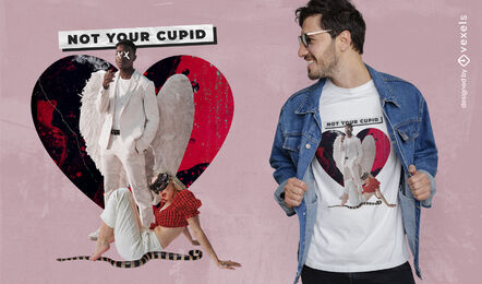 Anti-Valentinstag-Paar-T-Shirt PSD