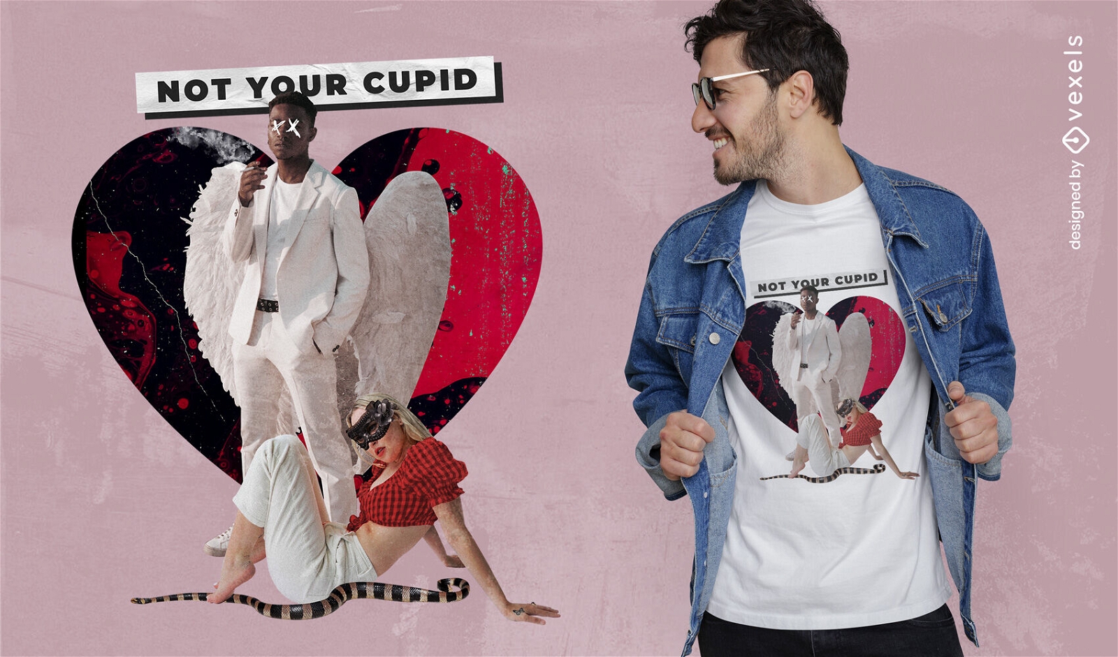 Anti valentines day couple t-shirt psd