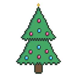 árbol de navidad, pixel, arte, icono Diseño PNG Transparent PNG