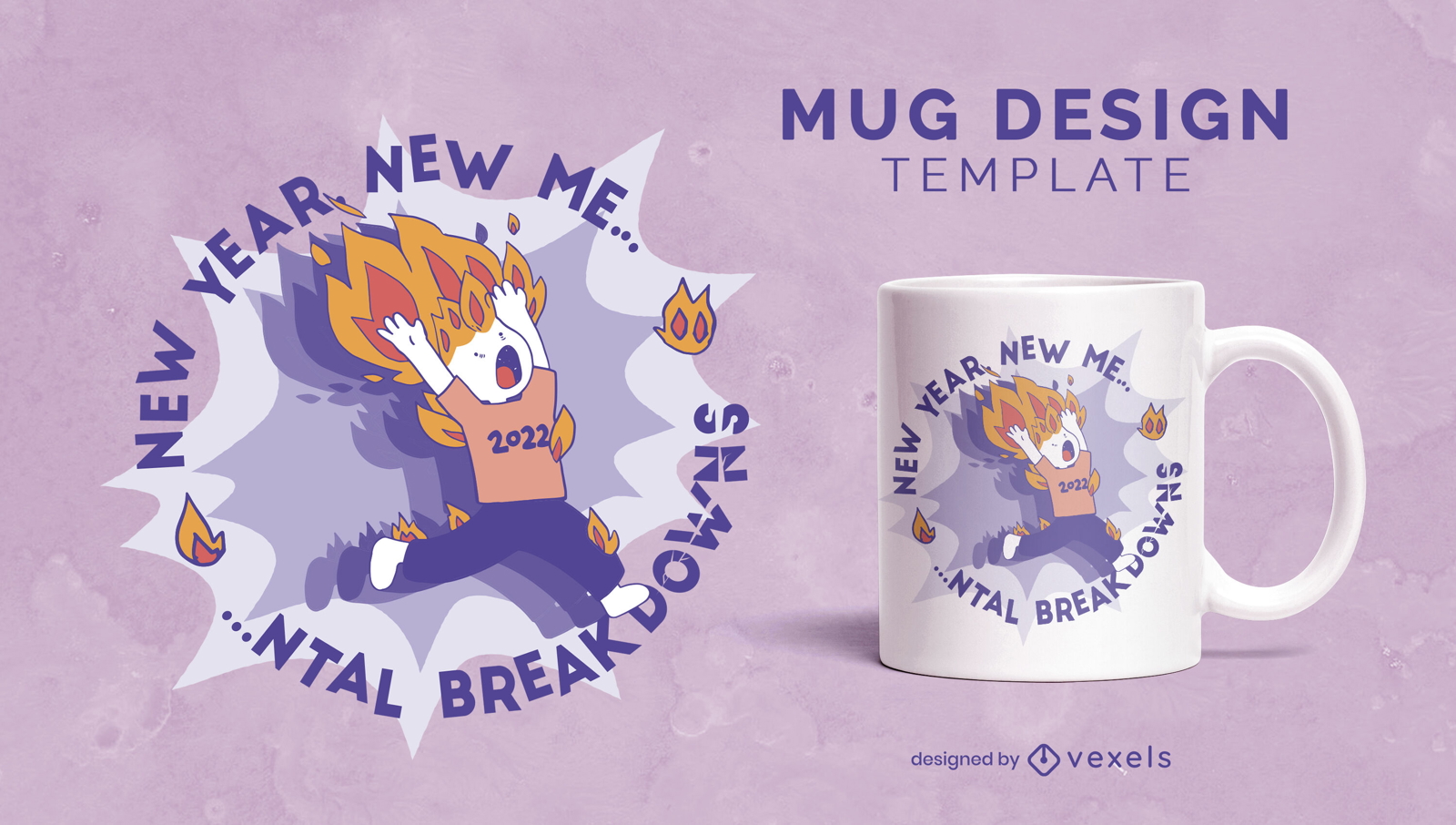 Funny new year new me mug design