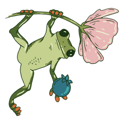 flor sapo animal Desenho PNG