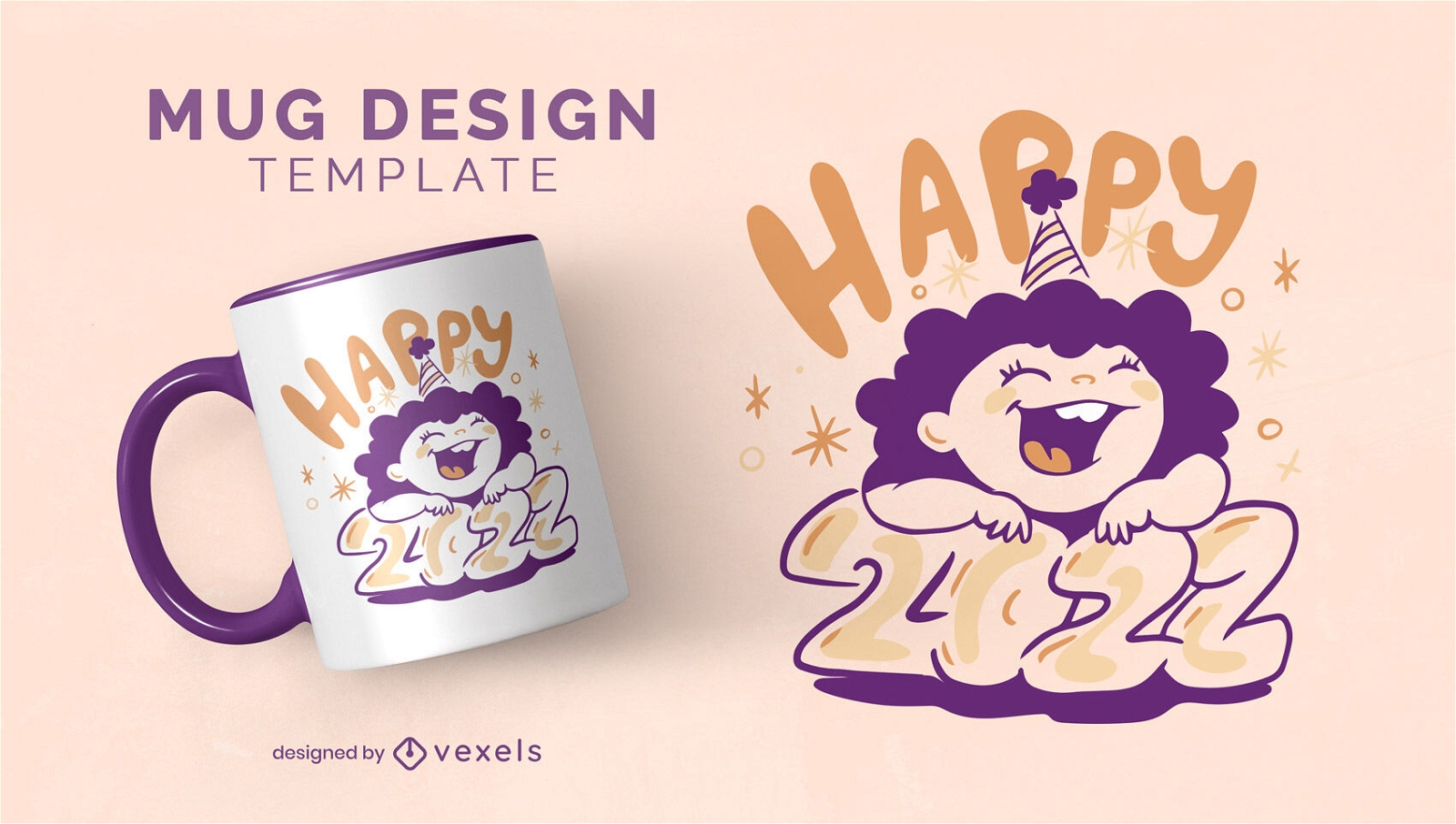 Diseño de taza feliz 2022