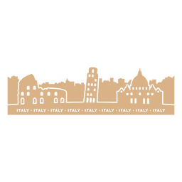 Italy skyline citys PNG Design Transparent PNG