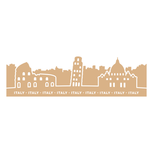 Italiens Skyline-Städte PNG-Design