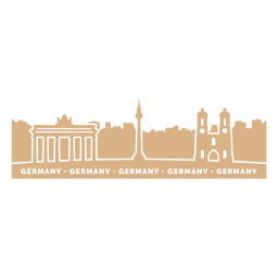 Linha do horizonte da arte da Alemanha Desenho PNG