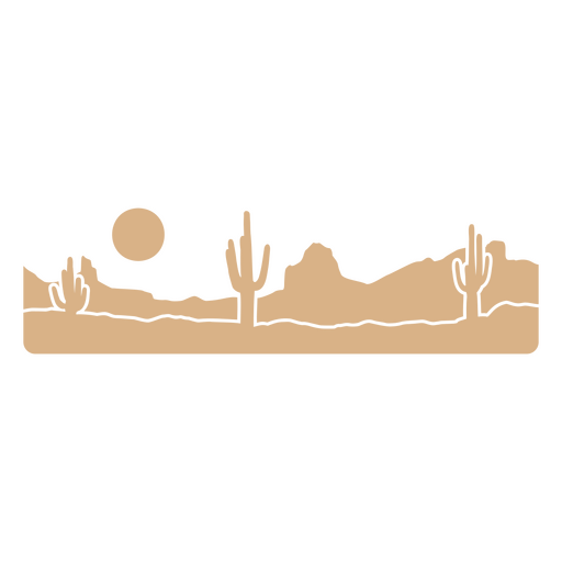 Desert skyline scene PNG Design