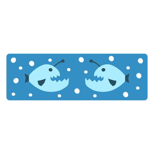 Blaue Piranhas PNG-Design