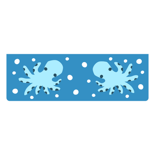 Blauer Oktopus PNG-Design