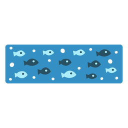 Flat blue fishes PNG Design