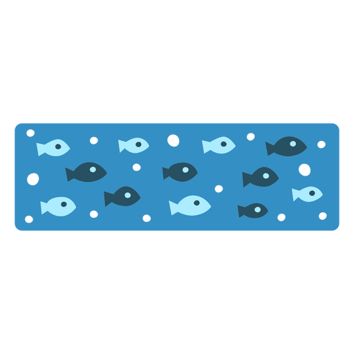 Flat blue fishes PNG Design