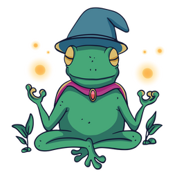 Mystic frog magic character   PNG Design