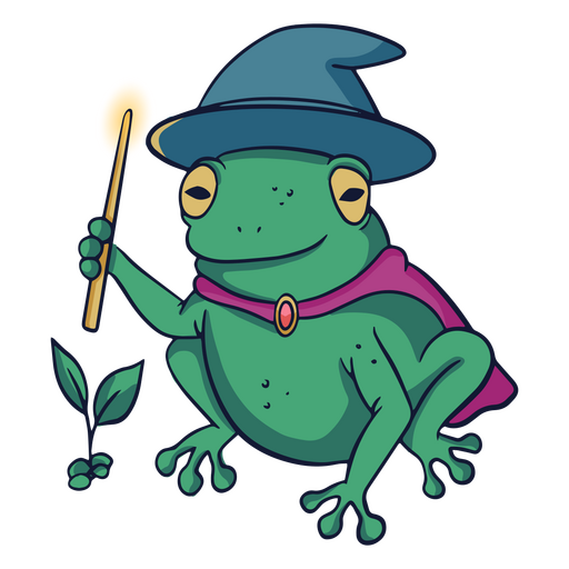 Mystic frog wand character  