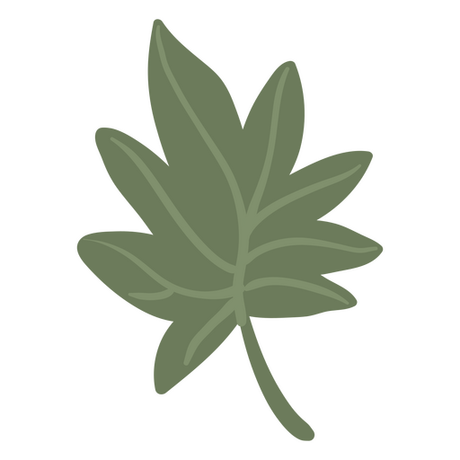 Blatt flach handförmig PNG-Design