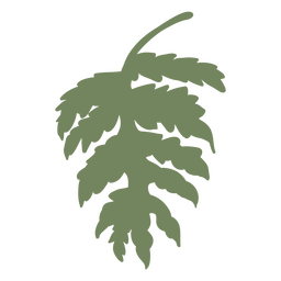 Delicate flat leaves PNG Design