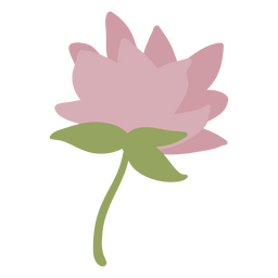 Delicate flat flower PNG Design