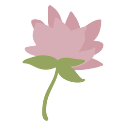 Flor plana delicada Transparent PNG