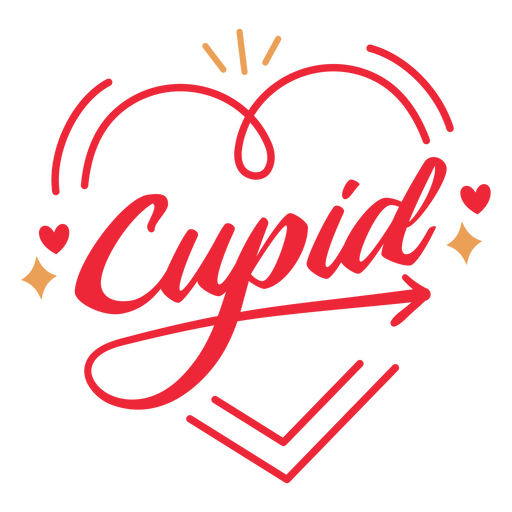 Insignia de Cupido de San Valentín Diseño PNG