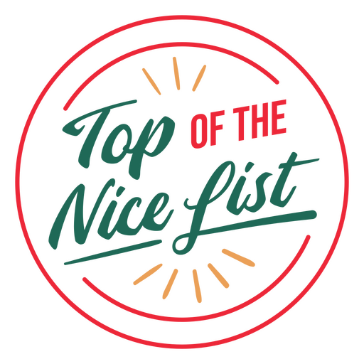 Christmas nice list badge PNG Design