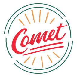 Christmas Comet reindeer badge PNG Design