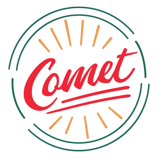 Distintivo de rena do cometa de Natal Desenho PNG