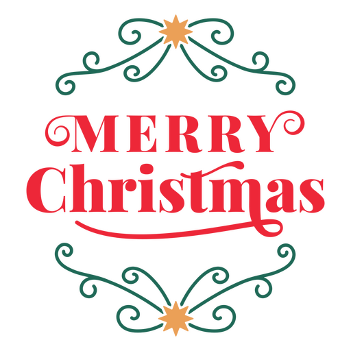 Merry Christmas holiday badge PNG Design