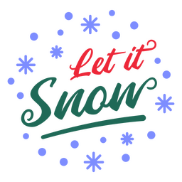 Snow Christmas badge PNG Design