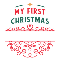 My first Christmas badge PNG Design Transparent PNG