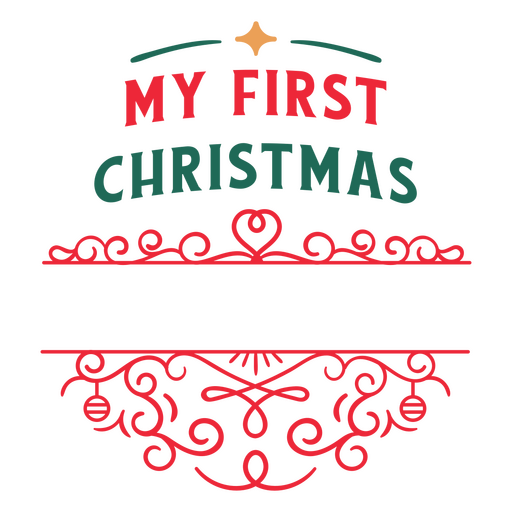 My first Christmas badge PNG Design