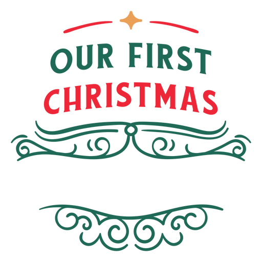 Our first Christmas badge PNG Design