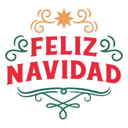 Happy Christmas Spanish Badge PNG & SVG Design For T-Shirts
